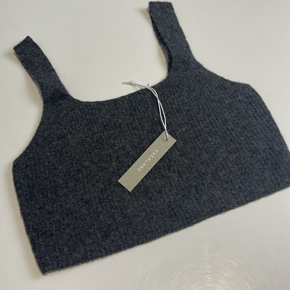 Everlane The Cozy-Stretch Tank Wool In Dark Gray New - Picture 2 of 6